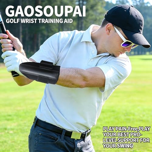 Golf Wrist Hinge Trainer | Adjustable Golf Wrist Brace with Internal Medical-Grade Splint - Swing Training Aid & Injury Recovery Support for Left/Right Handed Players
