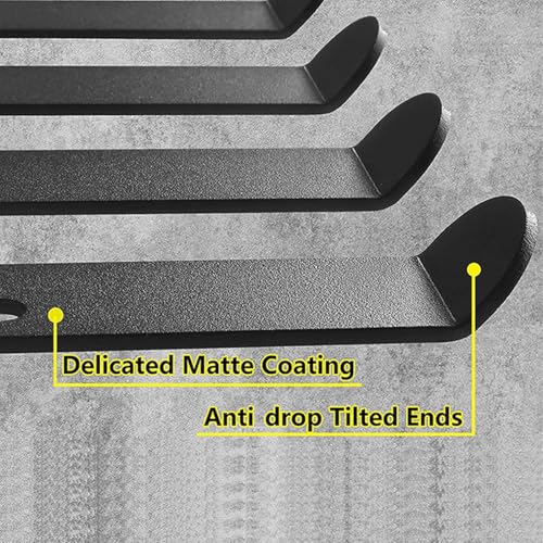 Generic Gym Organizer Rack Versatile Easy Storage Wall Mounted Hanger for Home Gym Home Exercise Equipment for Resistance Bands Barbell Bar Jump Rope, Carbon Steel 17x5x2in