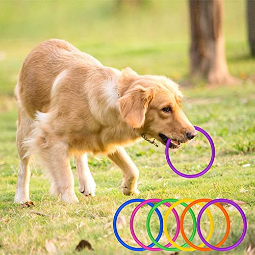 24 Pcs Multicolor Plastic Toss Rings Ring Toss Game Carnival Rings for Speed and Agility Practice Games, Garden Backyard Outdoor Games, Bridal Shower Game, Game Booth (3.94 Inch)
