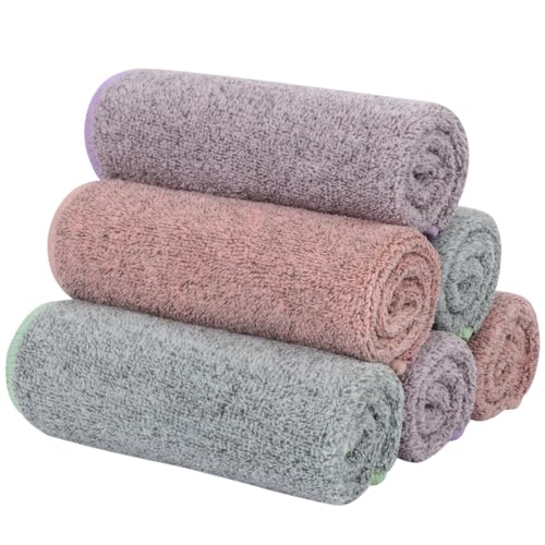 Microfiber Face Cloths Highly Absorbent Washcloths Soft Feel Fingertip Towels Multi-Purpose Wash Cloths for Bathroom, Gym, Hotel, Spa and Kitchen, 12Inch x 12Inch