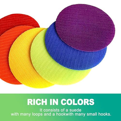 slaixiu 30PCS 4" Rubber Floor Dots - Non-Slip Gym Circles for Kids Agility Training, Classroom Carpet Markers & Sit Spots