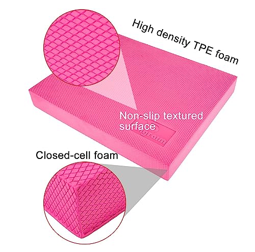 Balance Pad, Non-Slip Foam Mat & Ankles Knee Pad Cushion for Physical Therapy, Rehabilitation, Core Balance and Strength Stability Training, Yoga & Fitness, 15.7 x 13 x 2 Inch