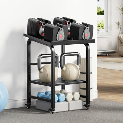 Dumbbell Stand Fits For Adjustable Weights Dumbbell Rack With Wheels 500lbs Loading（Rack Only）