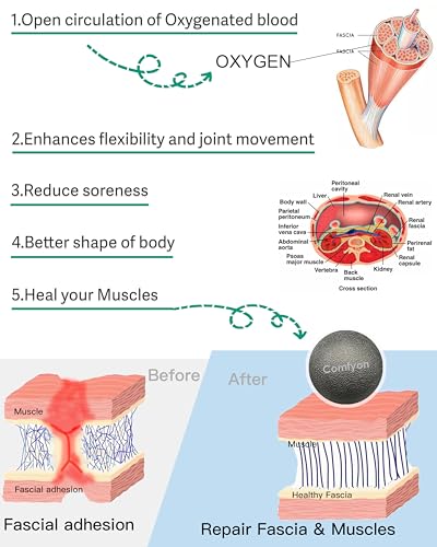 Plantar Fasciitis Relief Massage Ball – Lacrosse Ball, Foot Massage Roller & Myofascial Release Ball for Foot Pain, Trigger Point Therapy, Hard Ball for Deep Tissue & Fascia Massage