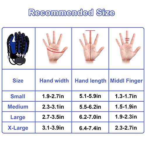 Rehabilitation Robot Gloves,Stroke Hemiplegia Hand Recovery Equipment,Hand Exerciser Aids,Rehab Robotic Glove - size: Left-hand-M