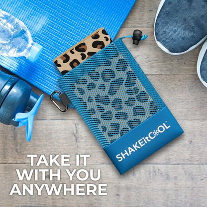 Extended Size Cooling Towel – Be Cool in Style - Heat Relief, Soft, Lightweight, Sun Protection, Easy Clean - Perfect for Biking, Hiking, Running, Yoga, Golf, Gardening - Cheetah Print M - color: Cheetah Print