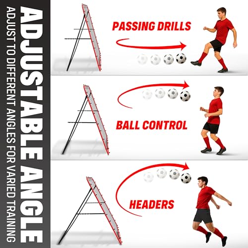 Soccer Rebounder Rebound Net, Kick-Back | Football Training Gifts, Aids & Equipment for Kids Teens & All Ages, Perfect Storage