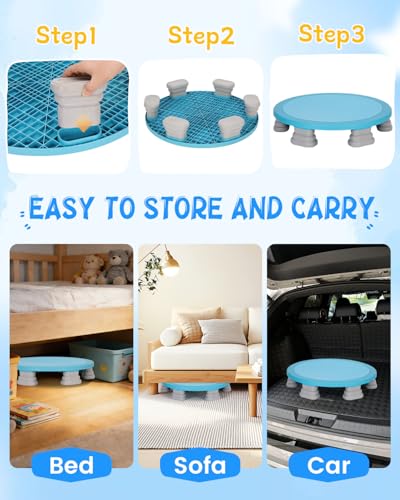 Mini Trampoline for Kids, Rebounder Bouncing Board with Non-Slip Base, Sensory Trampoline for Autism Kids, Rebound Jumping Board for Indoor Outdoor Play Autism Sensory Development Ideal Gift