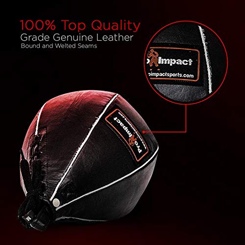Leather Speed Bag – Rapid Rebound Pear-Shaped Punching Ball with Durable Latex Bladder for Boxing, MMA & Home Gym - color: Black, size: M - 7"x10"