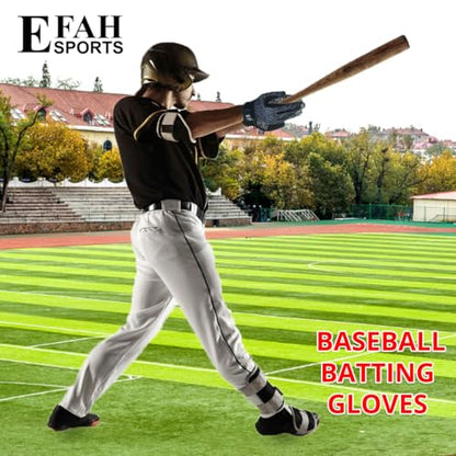 Baseball Batting Gloves for Youth Adult Kids Boys Softball - color: GREY, size: Adult Medium