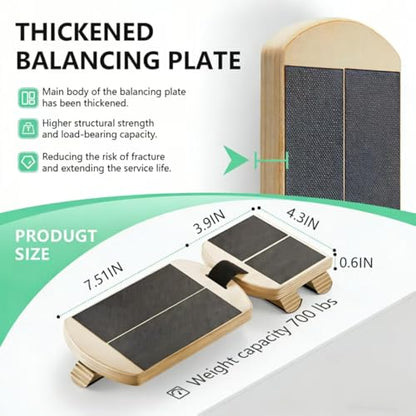 Ankle Balance Board Foot Strengthener with Adjustable Shape Balance Rods for Enhancing Ankle Strength, Posture Correction, and Stability Training