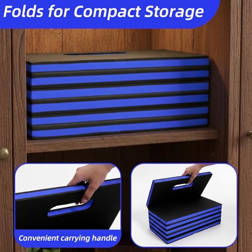 Kifmurase 1" Foldable Thick Kneeling Pad Comfortable EVA Foam Knee Pads - color: Blue