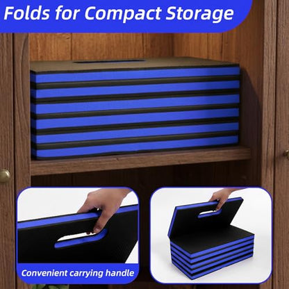 Kifmurase 1" Foldable Thick Kneeling Pad Comfortable EVA Foam Knee Pads - color: Blue