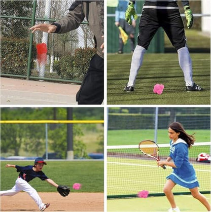 Health and Yoga Rubber Reaction Ball for Improving Agility, Reflexes and Hand-Eye Coordination Skills Pack of 4