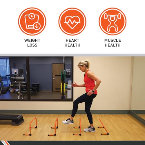 Body Sport Adjustable Athletic Speed Training Hurdles, Jumping & Speed Training Fitness Equipment, Hurdles for Track & Field, Basketball, Soccer & More