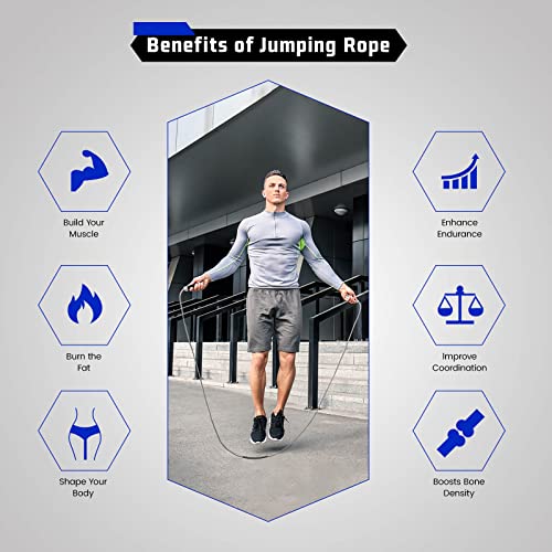 Weighted Jump Rope for Men Women - 1LB Heavy Jump Rope Weighted Skipping Rope for Adult Fitness Workouts Boxing Crossfit Cardio Weight-loss MMA, Non-Slip Aluminum Handles, Adjustable Length 9MM Solid PVC/Cotton Ropes - color: Bright red