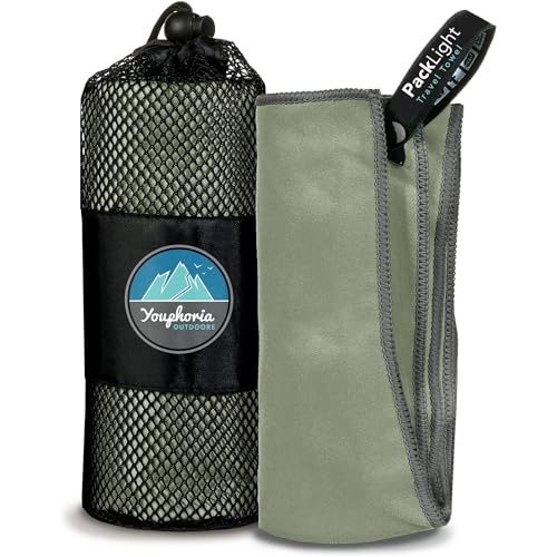 Youphoria Microfiber Travel Towel Fast Drying Lightweight - Quick Dry Towel for Camping, Beach, Backpacking, Hiking & Sport - color: Army Green, style: 28" x 56" (Medium)