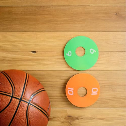 DOITOOL 10pcs Numbered Sports Training Discs Football Training Markers Agility Cones Set for Soccer Basketball Practice Outdoor Field Drills