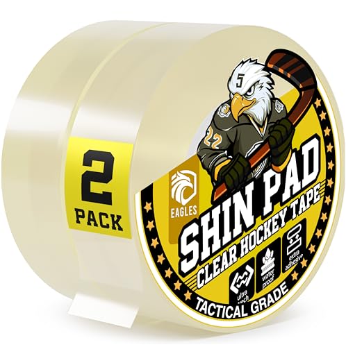 EAGLES Hockey Tape Multipurpose Cloth Tape Roll for Lacrosse Baseball & Softball Bats, Rackets, Pullup Bars, Gardening Tools, Sports Gift Perfect for Wrist, Ankle, Foot, Knee and Hand Taping (Clear) - color: Clear
