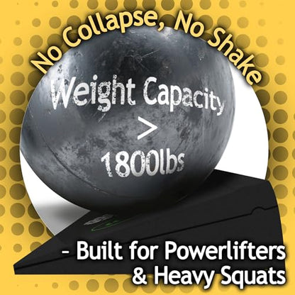 Squat Wedge Height-Adjustable Slant Board: 2Pcs Wide Wedges for Weightlifting Leg Glute Workout Improve Strength and Mobility for Gym Home