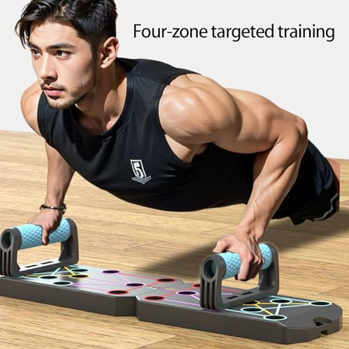 Multifunction Foldable Push Up Boards Portable Push Up Boards Fitness Equipment for Strength Training and Muscle Building Fitness Strength & Exercise Training Equipment - color: D