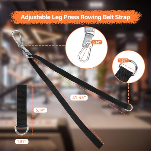 42'' Adjustable Squat Straps Compatible With Bowflex Xtreme 2 SE Home Gym Accessories, Squat Bar Lat Tower Straps Attachment Also Fit for Most Home Gym Cable Extensions