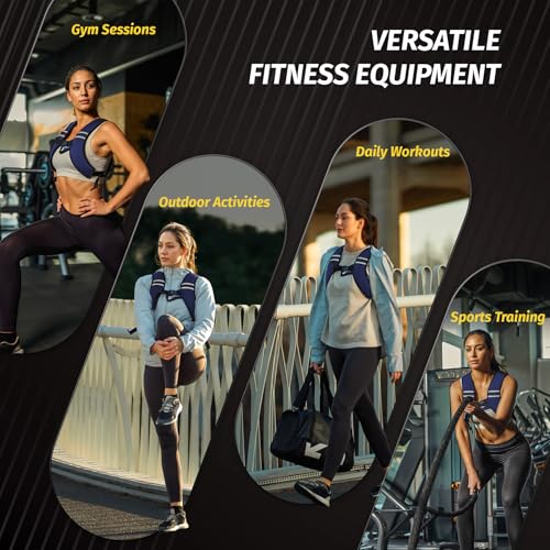 Zelus Weighted Vest for Women Men, Washable Z-Fit Weighted Vest 5/10/15lb - color: Deep Blue, size: 10 LB