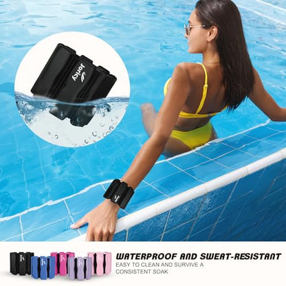 Ankle Wrist Weights for Women Men, One Pair of 2lbs/3lbs/4lbs Adjustable Arm & Leg Weights Silicone Wearable Weighted Bracelet for Pilates Yoga Walking Running Home Gym Fitness Strength Training Weight Loss Exercises Physical Therapy Dance Swimming Water