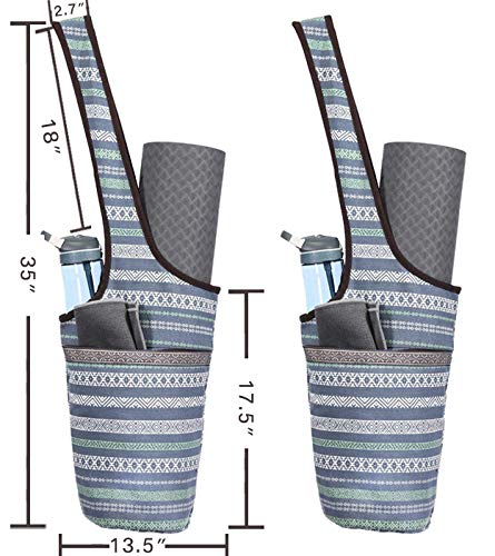 Yoga Mat Bag With Large Size Pocket and Zipper Pocket, Strap Bag, Fit Most Size Mats, Bags and Carriers for Women