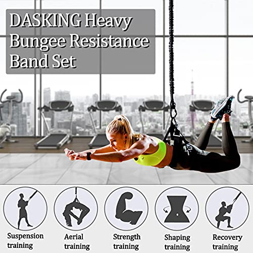 Heavy Bungee Resistance Band Set Gravity Yoga Bungee Cord Resistance Belt Set 4D Bungee Dance Rope Workout Fitness Home Gym Professional Training Equipment - size: WEIGHT CLASS-2: 60KG