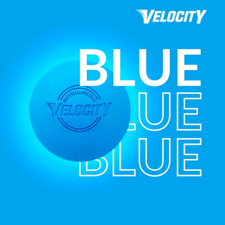 Velocity Lacrosse Balls - 1, 2, 3, 6, 12, 18, 24, 36, 60 and 120 Packs - for Practice, Official NFHS and College Approved Size - color: Light Blue, size: 1 Ball, style: Practice Ball