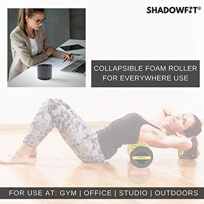 Shadowfit Foam Roller - Muscle Roller & Massage Roller for Trigger Point, Stretching Equipment for Legs, Hamstrings, Upper & Lower Back Pain - color: Yellow