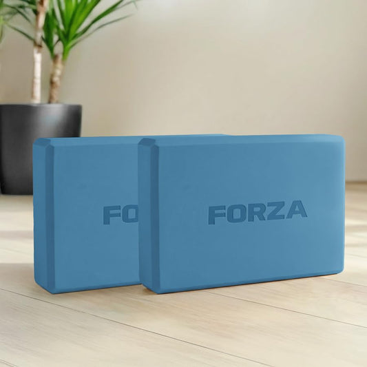 FORZA Yoga Block – High-Density EVA Foam Yoga & Pilates Support Block, Lightweight, Non-Slip, Comfort-Edged Prop for Balance, Flexibility, Mobility & Rehabilitation - color: Slate Blue