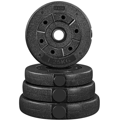 Yaheetech 66LB Weight Dumbbell Set Fitness Adjustable Cap Gym/Home Barbell Plates Body Workout for Women Men Strength Training Black