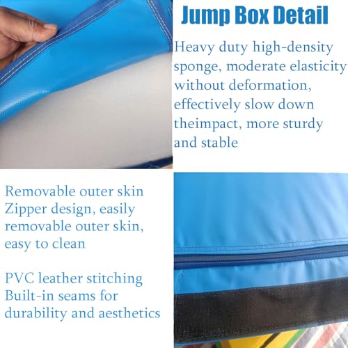 Jumping Box,Foam Plyometric Box for Training - Stackable Soft Plyometric Boxes for Home Gym,Kids Jumping Exercise Fitness Jumping Trainer,35.4 X 23.6 X 35.4 Inch
