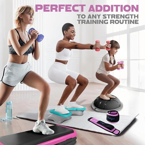 Yes4All Combo Wrist & Ankle Weights 3Lbs Pair (1.5lbs x2) + Dumbbell Neoprene 4Lbs Pair (2lbs x2) - Purple