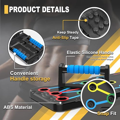 IUT Solid Push Up Board 15 in 1 Home Workout Equipment Multi-Functional Pushup Stands System Fitness Floor Chest Muscle Exercise Professional Equipment Burn Fat - color: M1
