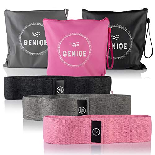Core Sliders and Medium Resistance Fabric Band Set (2 Workout Sliders, 1 Hip Band) Premium Strength Slides and Durable Fitness for Butt, Abs, Legs, Thighs, Hips, Shoulders, Arms, Back