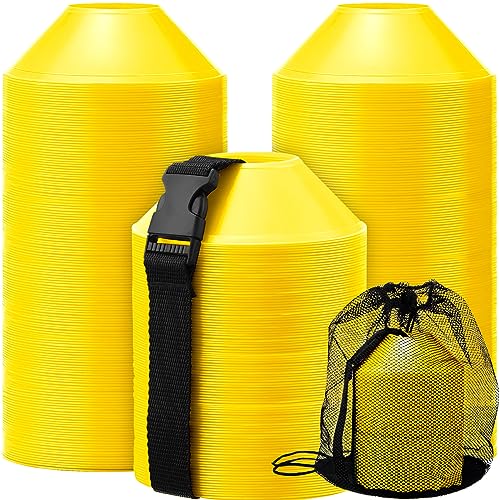 Hanaive Mini Soccer Cones for Agility Drills, 5 Inch - color: Yellow