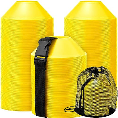 Hanaive Mini Soccer Cones for Agility Drills, 5 Inch - color: Yellow