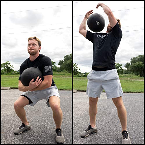 Valor Fitness Slam Ball - Durable Weighted Ball for Crossfit, Strength Training, HIIT, and Cardio Workouts, Non-Bounce Design, Multiple Weights Available - style: 50 lb