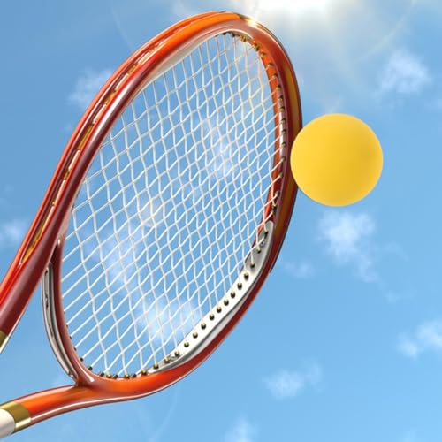SUPVOX 4Pcs High Bounce Squash Balls: Professional Hollow Rubber Training for Racquetball & Handball - High Visibility Yellow Reflex Response Balls for Reflex & Agility Drills