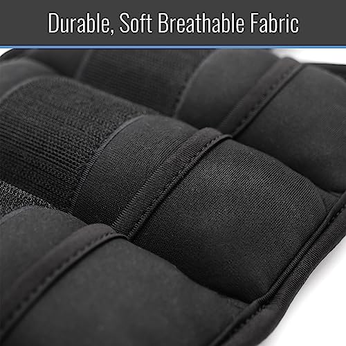 DMI Adjustable Wrist or Ankle Weights, 5 Removable Sand Pockets for Weight Adjustment, for Men & Women, Walking Weights, Adjustable Length, Max Weight of 10lbs, 2 X 5lbs