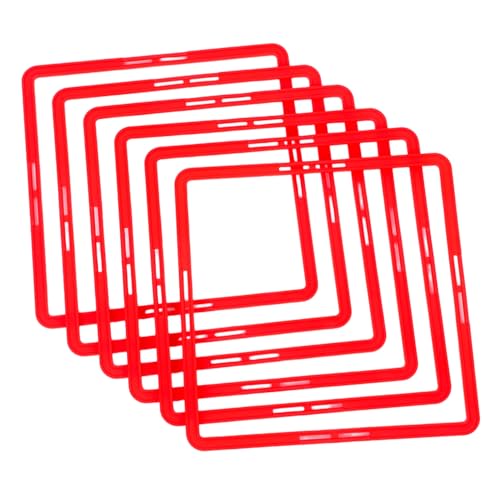 Toddmomy 6pcs Portable Agility Training Rings Bright Colored Speed Exercise Circles for Soccer Football Basketball and Multi Sport Drills Durable Resilient for Training