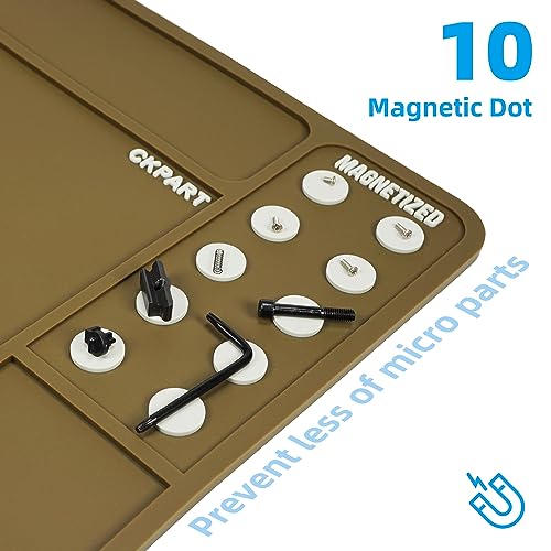 CKPART Rifle Gun Cleaning Mat, Anti-Slip Rubber Tactical Magnetic Mat, Gun Maintenance Mat,Gun Maintenance Mat for Gun Cleaning Kits 36" x 12"