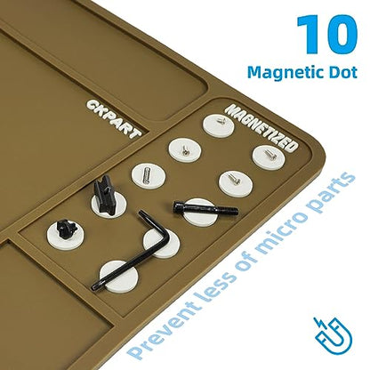 CKPART Rifle Gun Cleaning Mat, Anti-Slip Rubber Tactical Magnetic Mat, Gun Maintenance Mat,Gun Maintenance Mat for Gun Cleaning Kits 36" x 12"