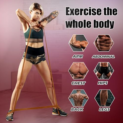 WHATAFIT Resistance Bands, 5 Level Pull Up Assistance Bands for Working Out - color: 5-125LBS ORANGE RED+GRIP