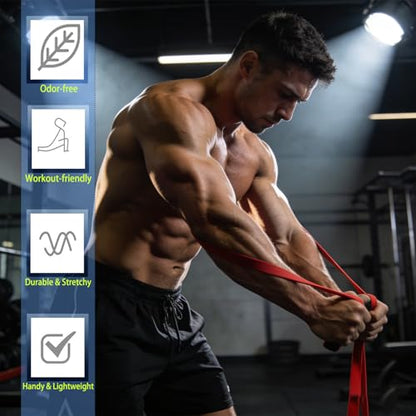 Resistance Bands, Resistance Bands with Handles, Pull Up Assistance Bands Set for Men & Women, Stretch Bands for Exercise, Fitness, Physical Therapy, Stretch Workout Bands at Home, Gym