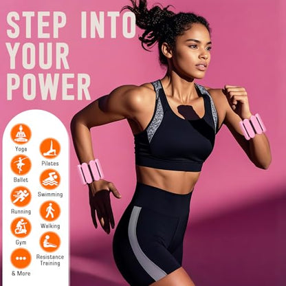 AMORIX Ankle Weights for Women Men, 3 Pairs Wrist Weights Set for Walking Running, 0.5LB/1LB/2LB Each Side Silicone Workout Weights for Gym Fitness,Jogging,Yoga,Strength Training,Physical Therapy
