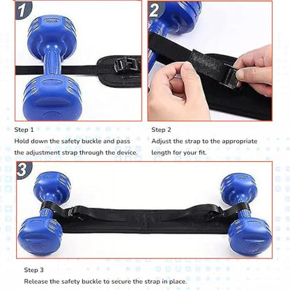 Hip Thrust Belt for Glute Training, Adjustable, Fits Dumbbells & Kettlebells